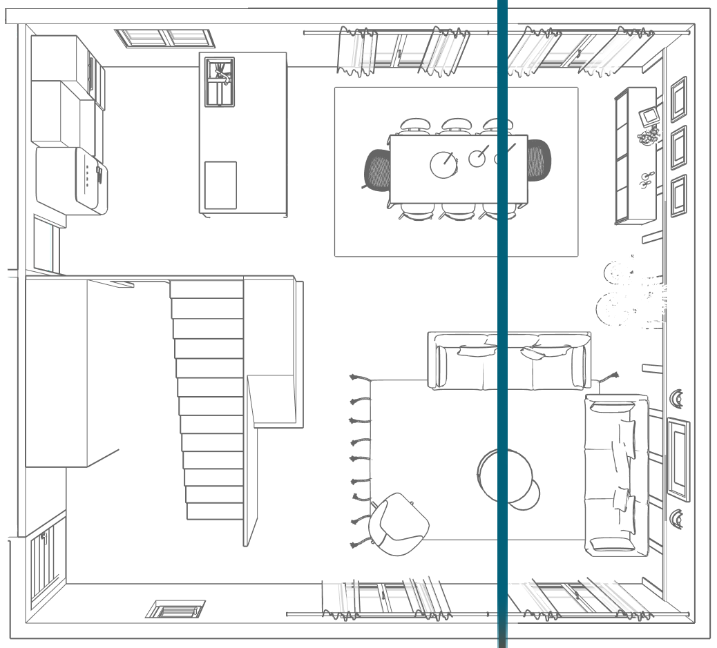 vue plongeante 3D du projet d