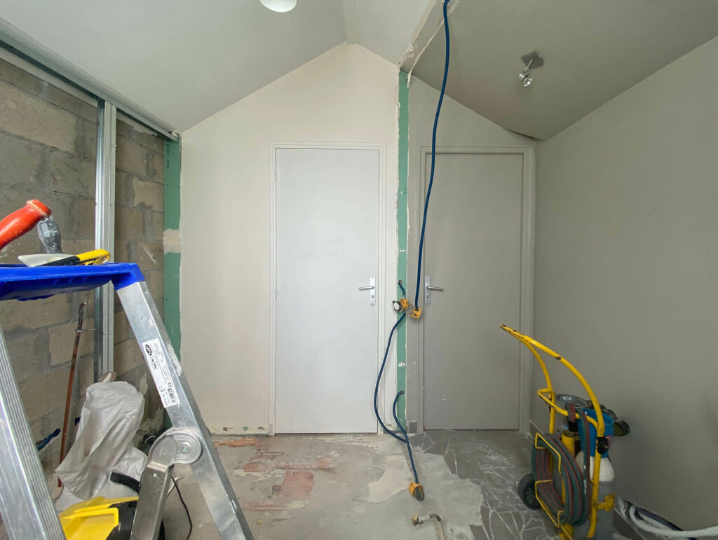 Rénovation salle de bain chantier d