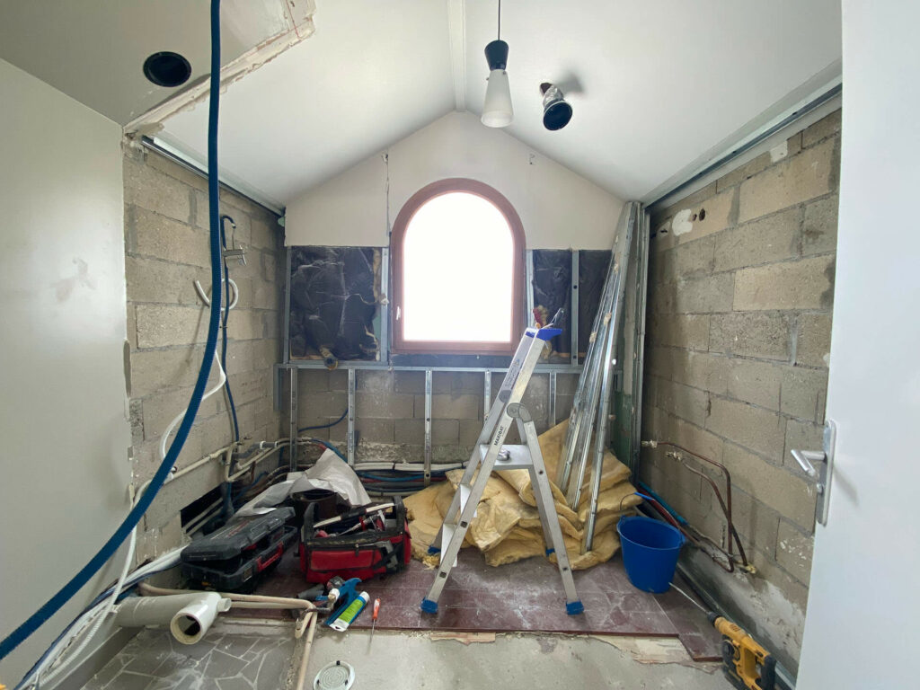 Rénovation salle de bain chantier d