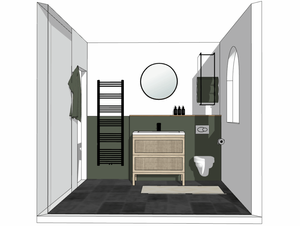 Rénovation salle de bain coupe 3d d