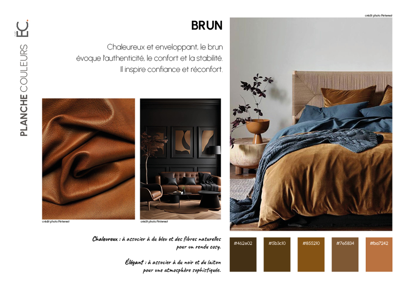 palette brun pour une decoration dinterieure chaleureuse