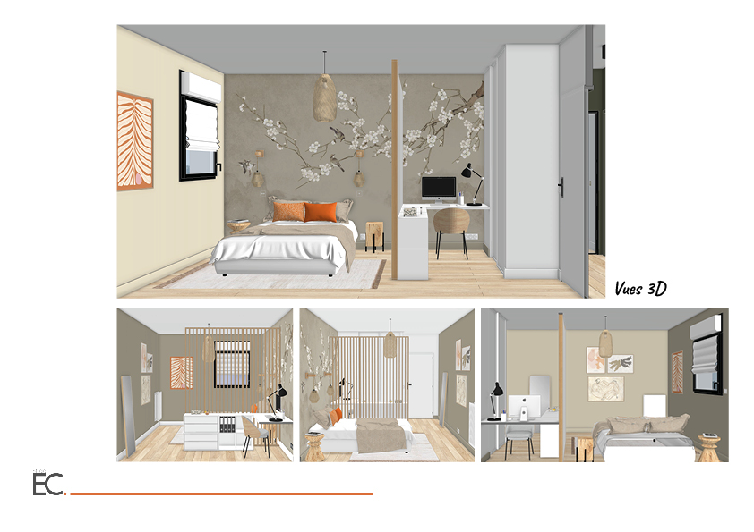vue 3d dune chambre dadolescente dans dun projet de decoration interieure 1